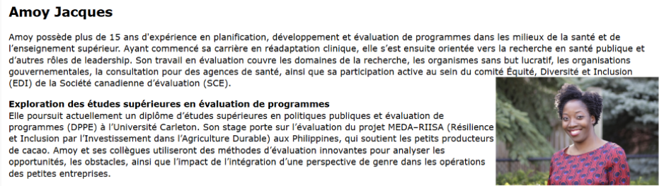 Récipiendaire 2024-2025 Amoy Jacques